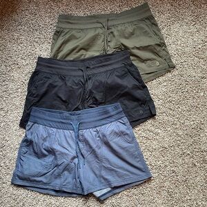 Three Pairs of Women’s The North Face Aphrodite Shorts.